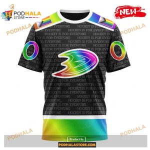 Personalized Nhl Anaheim Ducks Special Pride Gradient Color Design Hockey Hoodie 3d 3