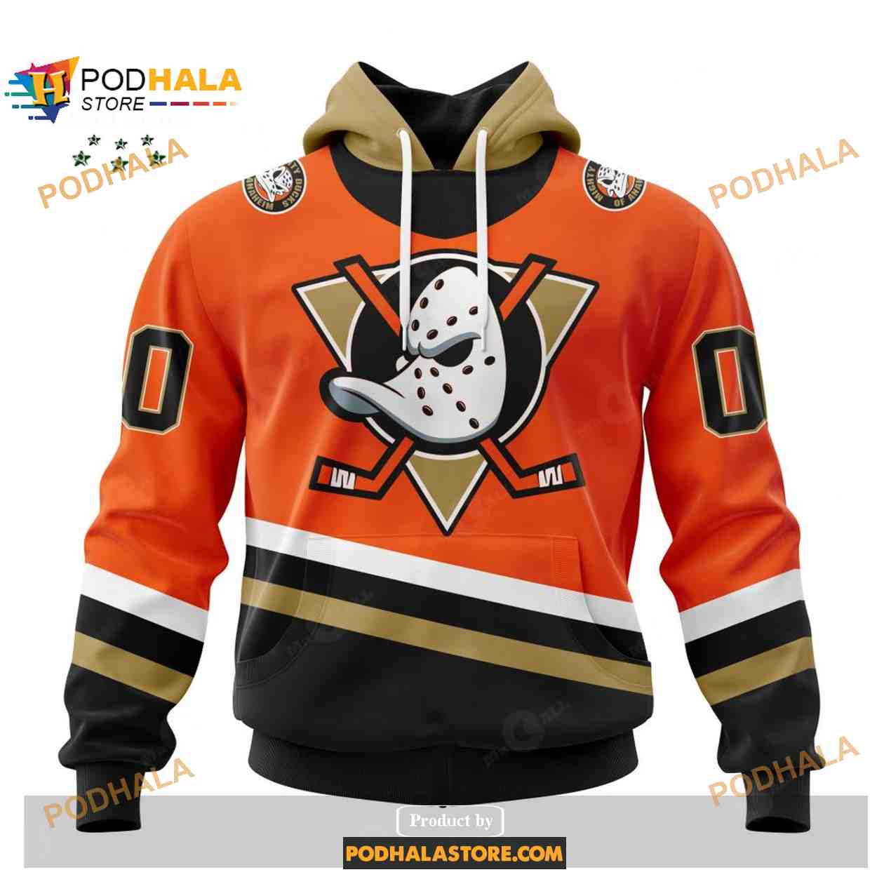 185 SALE OFF Anaheim Ducks Hoodies 3D Long Sleeve NHL Hoodies