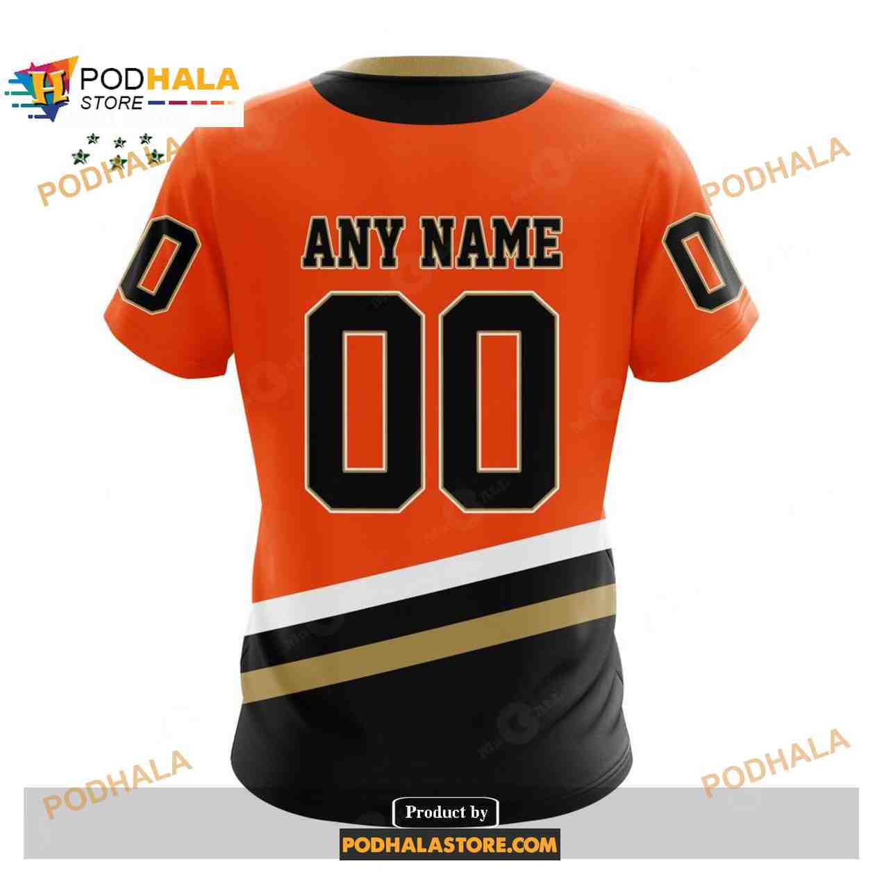 NHL Anaheim Ducks Custom Name Number Reverse Retro Jersey Pullover Hoodie