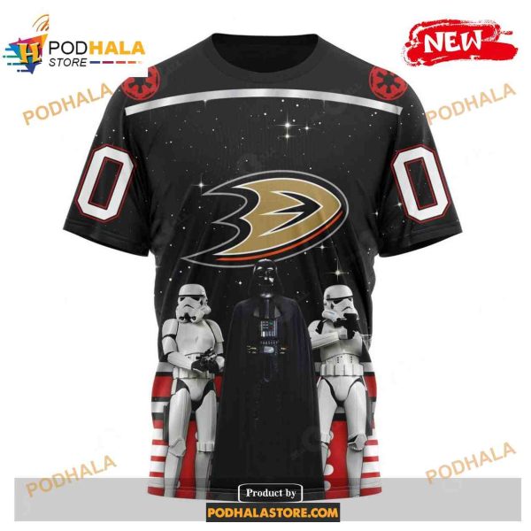 Personalized NHL Anaheim Ducks Special Star Wars Black Design May The 4th Be With You Hoodie 3D