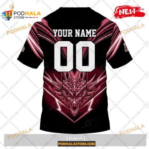 Personalized Nhl Arizona Coyotes Dragon Design Shirt Hoodie 3d 4