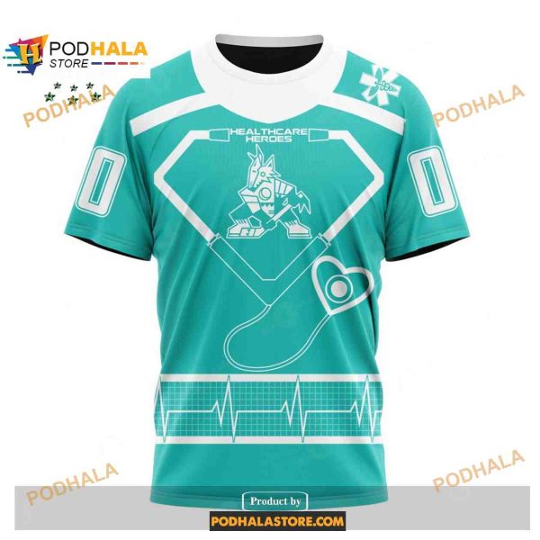 Personalized NHL Arizona Coyotes Honoring Healthcare Heroes Shirt Hoodie 3D