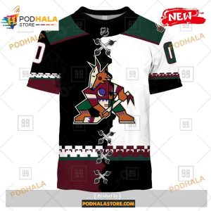 Personalized Nhl Arizona Coyotes Mix Color Jersey 2023 Shirt Hoodie 3d 2