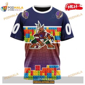 Personalized Nhl Arizona Coyotes Puzzle Game Gradients Full Color Shirt Hoodie 3d 3