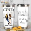 Personalized Not Sisters By Blood Girl Friends Custom Coffee Tumbler