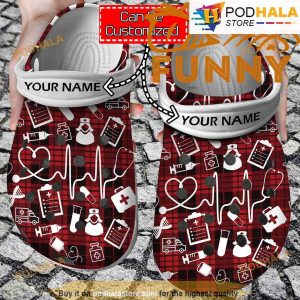 Personalized Nurse 3D Funny Crocs Classic Clog With Nursing Symbols