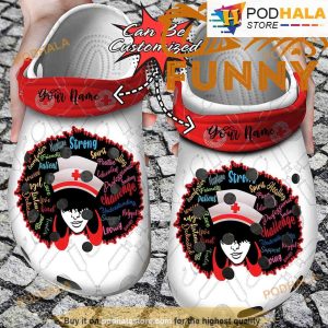 Personalized Nurse Black Woman 3D Funny Crocs Classic Clog
