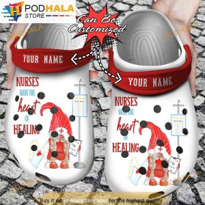 Personalized Nurse Gnome Healing 3D Funny Crocs