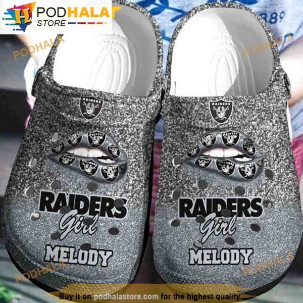 Personalized Oakland Raiders 3D Funny Crocs Slippers