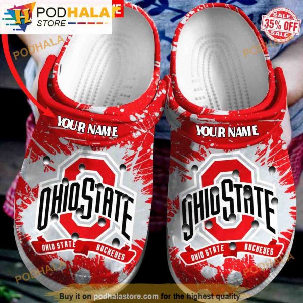 Personalized Ohio State Buckeyes Football Ncaa 3D Funny Crocs