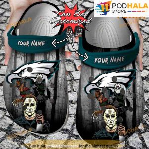 Personalized Philadelphia Eagles 3D Funny Crocs, Halloween Gift