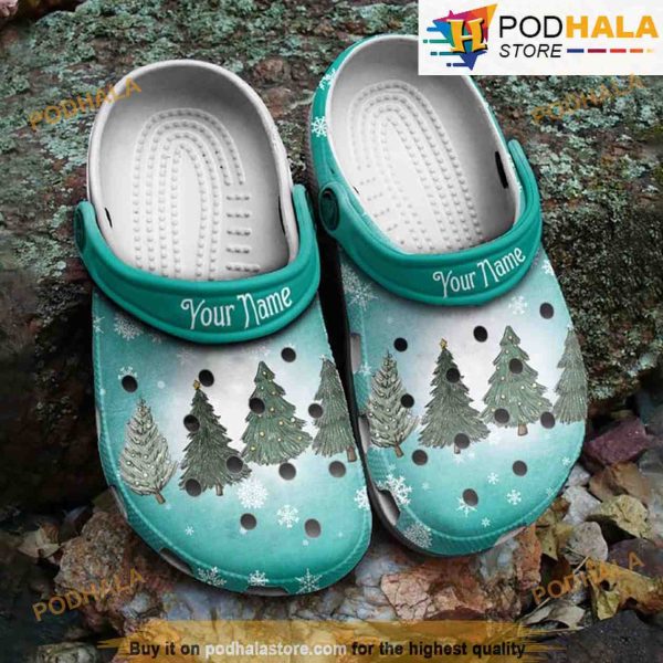 Personalized Pine Tree Christmas 3D Funny Crocs