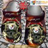 Personalized Pittsburgh Steelers Metallica 3D Funny Crocs Skull Lightning