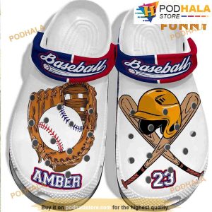 Personalized Player Baseball Equipment 3D Funny Crocs