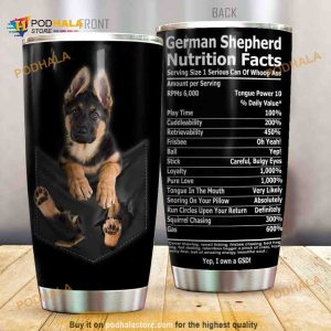 Personalized Pocket German Shepherd Print Custom Coffee Tumbler