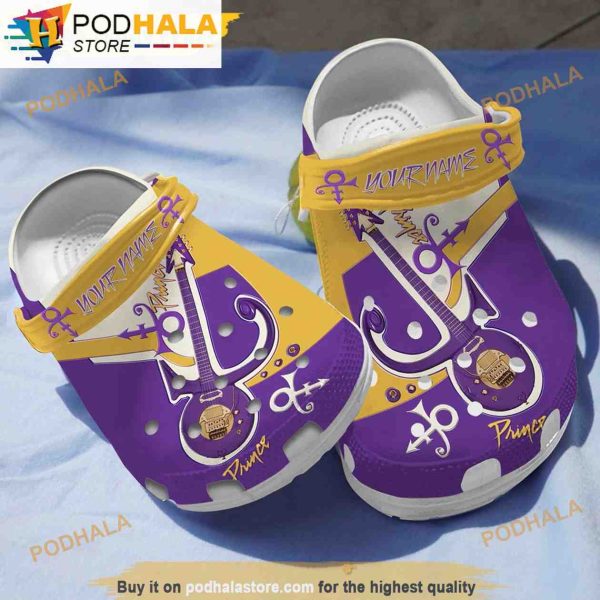 Personalized Prince’s Guitar Music 3D Funny Crocs Slippers