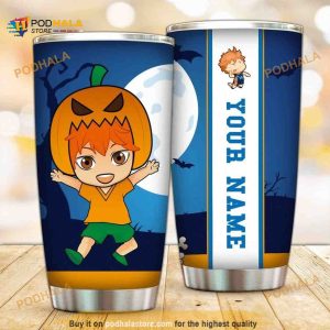 Personalized Pumpkin Hinata Shoyo Halloween Custom Coffee Tumbler