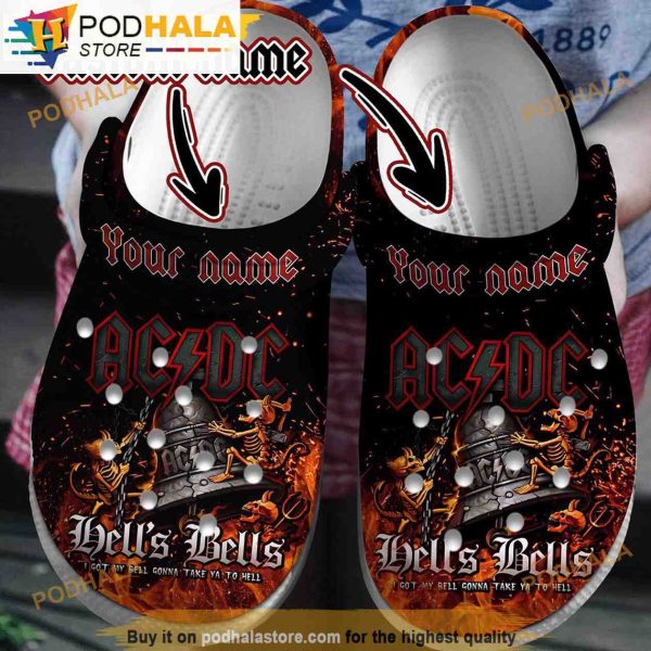Personalized Rock Band Acdc 3D Funny Crocs Clog Shoes