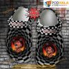 Personalized Scary Freddy Krueger 3D Funny Crocs Halloween, Checkered Tunnel