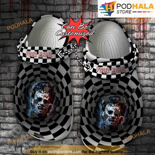 Personalized Scary Leatherface Halloween 3D Funny Crocs