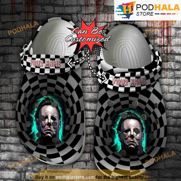 Personalized Scary Michael Myers 3D Funny Crocs Halloween