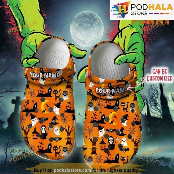 Personalized Seamless Pattern Halloween 3D Funny Crocs