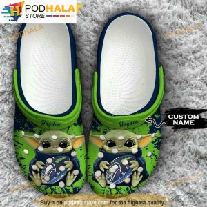 Personalized Seattle Seahawks NFL Baby Yoda 3D Funny Crocs