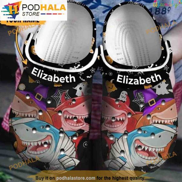 Personalized Shark Cosplay 3D Funny Crocs Halloween