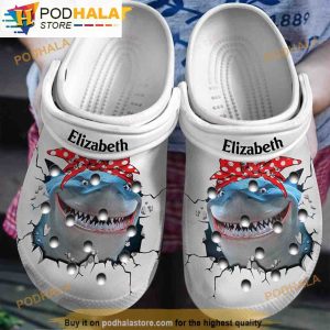 Personalized Shark Mom 3D Funny Crocs Clogs