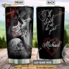 Personalized Skull Couple ILl Death Do Us Part Custom Coffee Tumbler