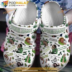 Personalized Snoop Dogg Marijuana Cannabis Weed 3D Funny Crocs