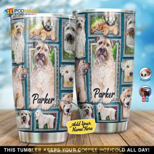 Personalized Soft Coated Wheaten Terrier Window Frames Custom Coffee Tumbler
