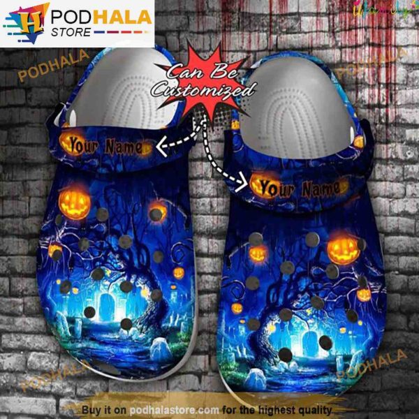 Personalized Spooky Nights 3D Funny Crocs Halloween