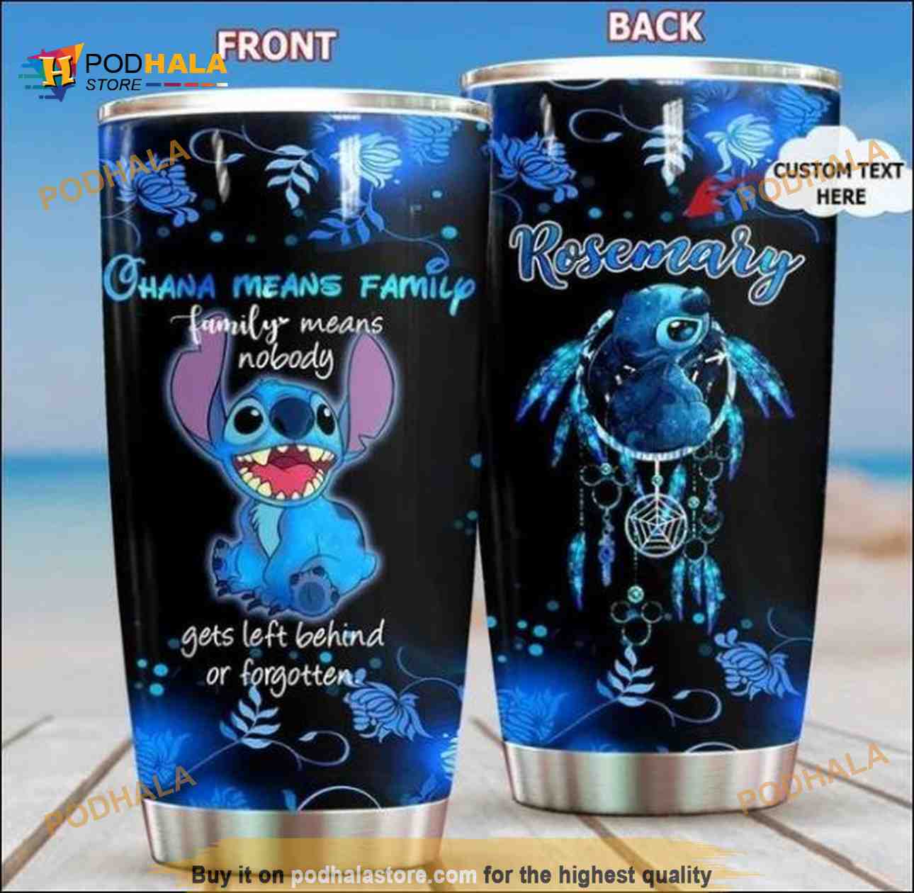 Personalised Stitch Tumbler Cold Cup & Straw Reusable Cup Stitch