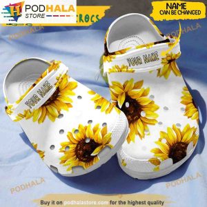 Personalized Sunflower Gifts 3D Funny Crocs