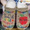 Personalized Teacher 3D Funny Crocs Teach Love Inspire