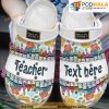 Personalized Teacher Back To School 3D Funny Crocs Crayon Pencils