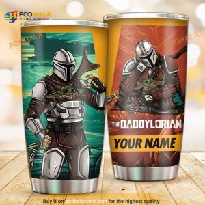 Personalized The Daddylorian Baby Yoda Custom Coffee Tumbler