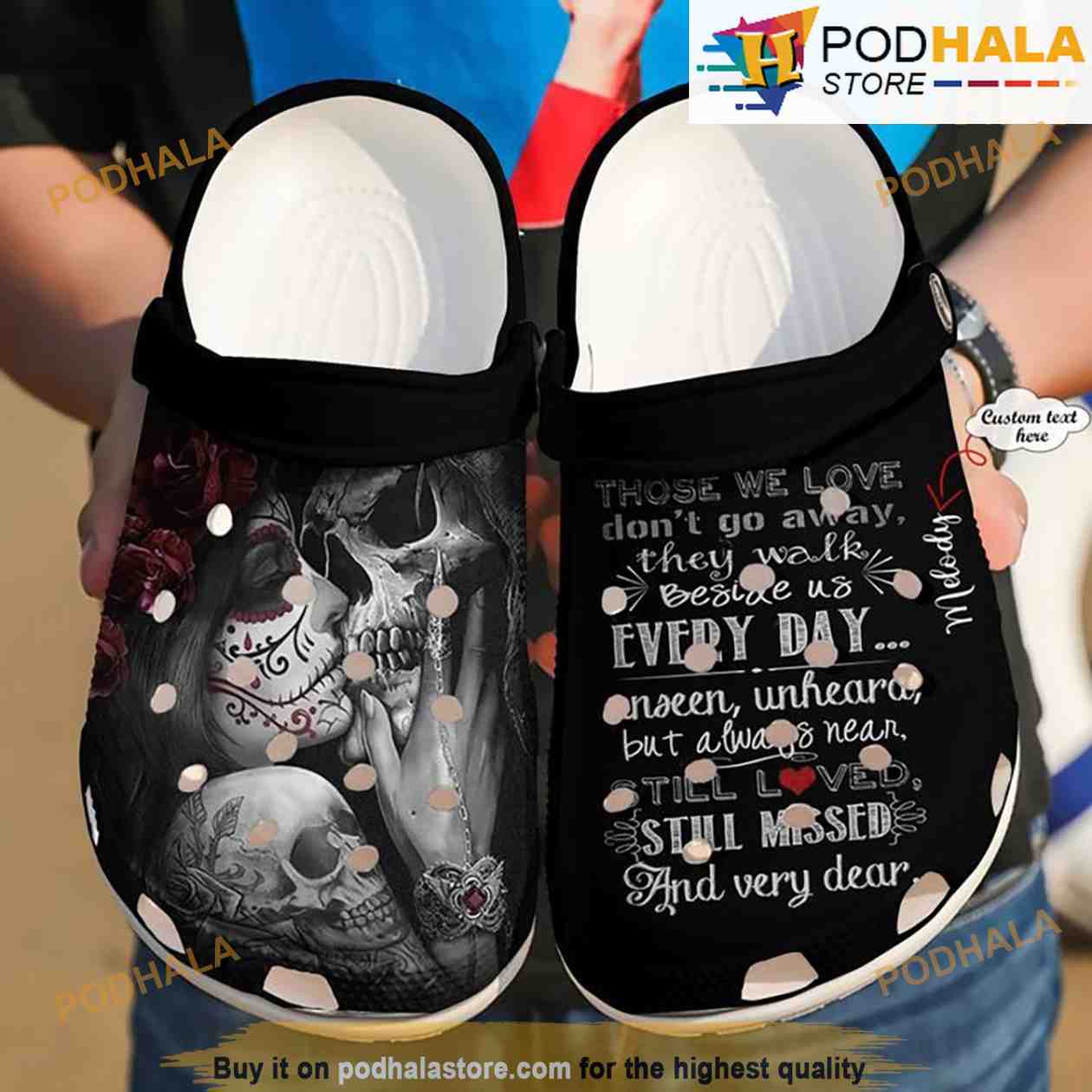 Personalized Those We Love Skull 3D Funny Crocs Personalized Those We Love Skull 3D Funny Crocs