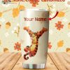 Personalized Tiger Winnie The Pooh Red Maple Leaf Custom Coffee Tumbler