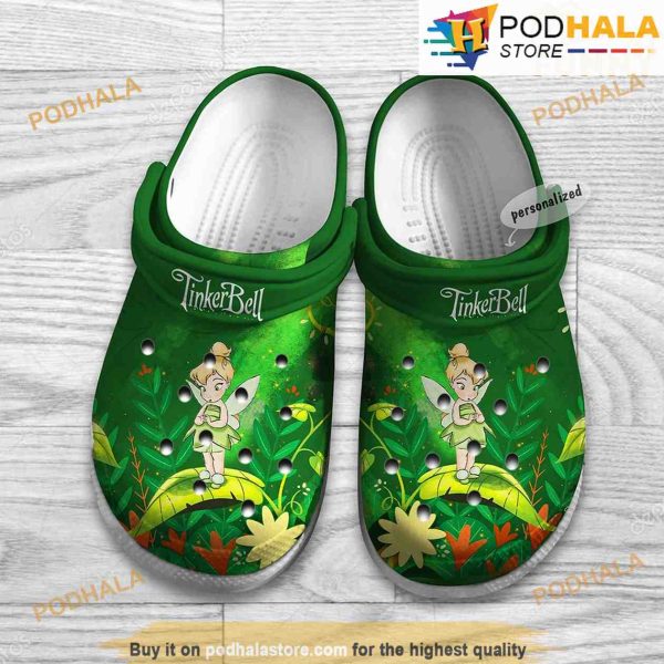 Personalized Tinker Bell Green Disney 3D Funny Crocs