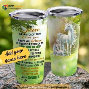 Personalized To My Niece Unicorn Gift Travel Custom Coffee Tumbler