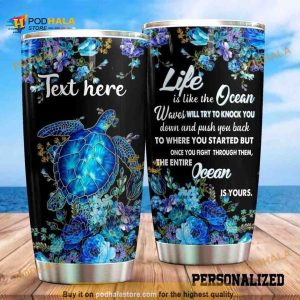 Personalized Turtle Ocean Gift Travel Custom Coffee Tumbler