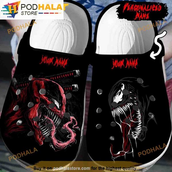 Personalized Venom And Deadpool 3D Funny Crocs