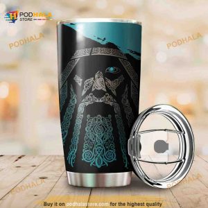 Personalized Viking Odin Gift Travel Custom Coffee Tumbler