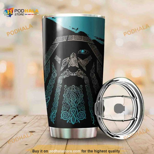 Personalized Viking Odin Gift Travel Custom Coffee Tumbler