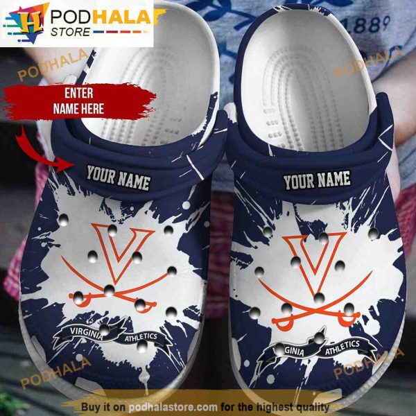 Personalized Virginia Athletics Ncaa Football 3D Funny Crocs