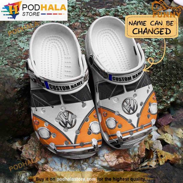 Personalized Volkswagen White 3D Funny Crocs