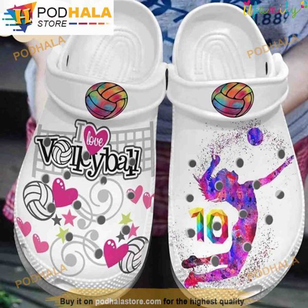 Personalized Volleyball 3D Funny Crocs