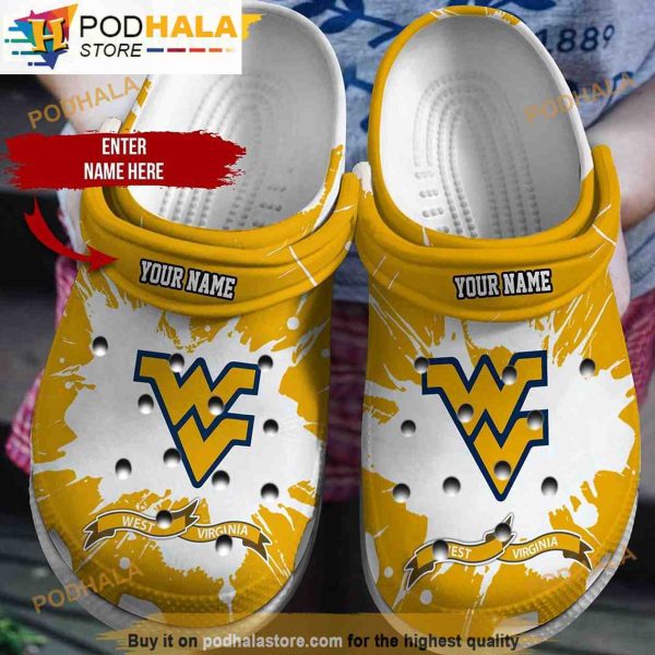 Personalized West Virginia Ncaa Football 3D Funny Crocs